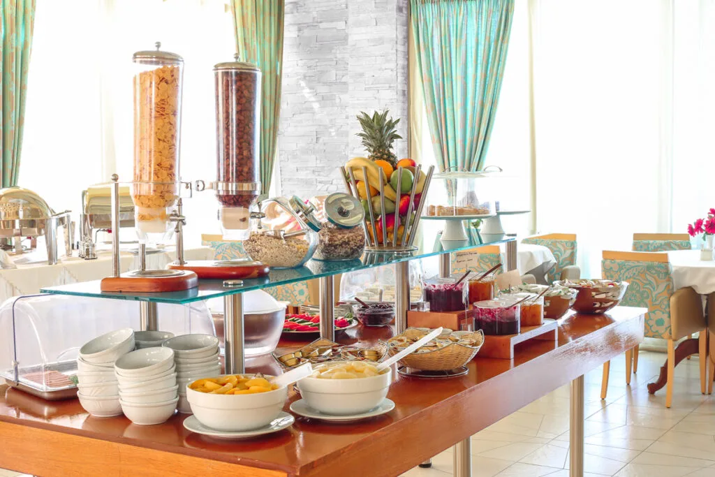 Hotel breakfast in Andros
