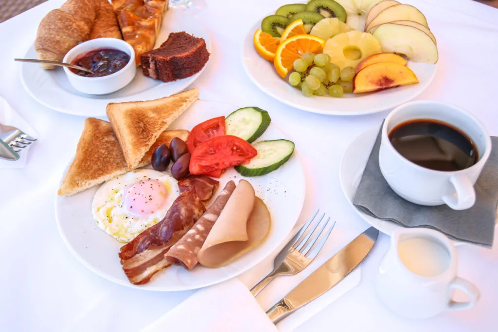 Hotel breakfast in Andros