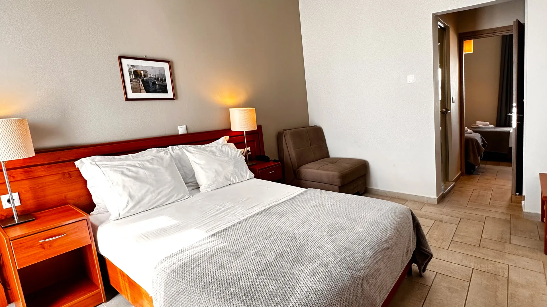 Family Side Village View — second room with two single beds