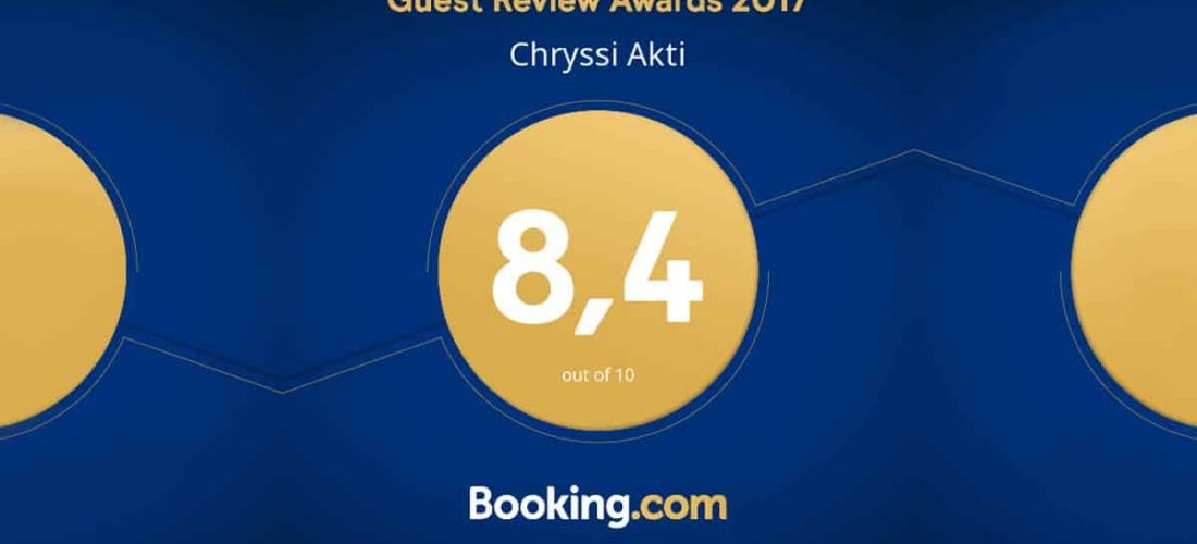 Βραβείο Guest Review 2017 από την Booking.com